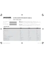 Preview for 3 page of Kicker Q-CLASS CWQ10 Owner'S Manual