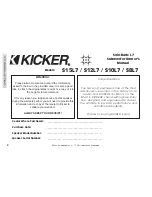 Preview for 2 page of Kicker Solo-Baric S10L7 Owner'S Manual