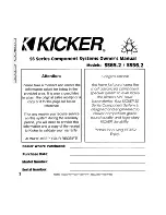 Preview for 2 page of Kicker SS56.2 Owner'S Manual