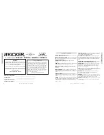 Preview for 2 page of Kicker SX400.2 Owner'S Manual