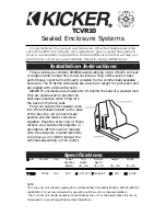 Preview for 1 page of Kicker TCVR10 Installation Instructions