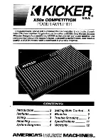 Kicker X50s Competition Owner'S Manual preview