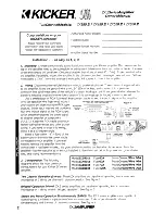 Preview for 2 page of Kicker ZX350.2 Owner'S Manual