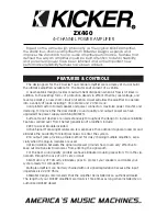 Preview for 1 page of Kicker ZX460 User Manual