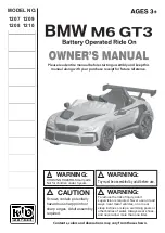 Предварительный просмотр 1 страницы KID MOTORZ BMW M6 GT3 1207 Owner'S Manual