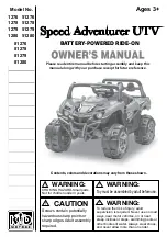 KID MOTORZ Speed Adventurer UTV 1276 Owner'S Manual preview