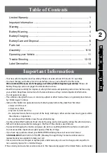 Preview for 3 page of KID MOTORZ Speed Adventurer UTV 1276 Owner'S Manual