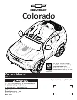 Preview for 1 page of Kid Trax Toys Chevrolet Colorado Owner'S Manual