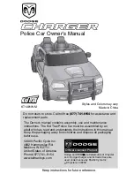 Предварительный просмотр 1 страницы Kid Trax Toys Dodge Charger Police Car User Manual