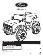 Kid Trax Toys Ford Bronco KT1505WM Owner'S Manual предпросмотр