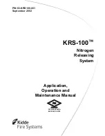 Preview for 1 page of Kidde Fire Systems KRS-100 Application, Operation And Maintenance Manual