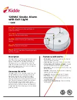 Preview for 1 page of Kidde 120VAC Specification Sheet