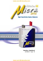 Preview for 1 page of Kidde AirSense Stratos Micra 25 Installer'S Handbook