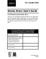 Preview for 1 page of Kidde FIRE SENTRY 0914 User Manual