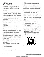 Предварительный просмотр 1 страницы Kidde FX-T3T4 Installation Sheet