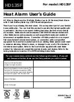 Preview for 1 page of Kidde HD135F User Manual