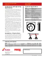 Preview for 2 page of Kidde I12020 Specifications