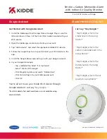 Предварительный просмотр 2 страницы Kidde P4010ACSCOAQ-WF Quick Start Manual