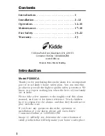 Preview for 2 page of Kidde PI2000CA Manual