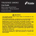 Preview for 1 page of Kidde TRUSENSE SMOKE 2050-DS10 User Manual