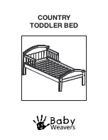 Kiddicare COUNTRY TODDLER BED Assembly Manual preview
