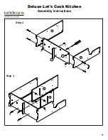 Preview for 3 page of Kiddicare Deluxe Let's Cook Kitchen Assembly Instructions Manual