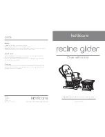 Kiddicare Recline glider Instruction Manual предпросмотр