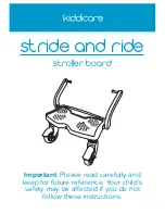 Предварительный просмотр 1 страницы Kiddicare Stride and ride Manual