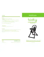 Kiddicare Tasty Instruction Manual preview