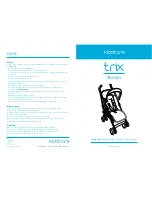 Preview for 1 page of Kiddicare Trix Instruction Manual