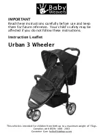 Kiddicare Urban 3 Wheeler Instruction Manual preview