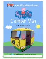 Preview for 1 page of Kiddy Rides Peppa Pig Camper Van Operator'S Manual