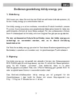 Preview for 9 page of KIDDY ENERGY PRO Manual