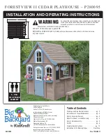 KidKraft Big Backyard FORESTVIEW II P280095 Installation And Operating Instructions Manual preview