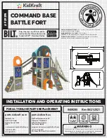 KidKraft BILT COMMAND BASE BATTLE FORT Installation And Operating Instructions Manual предпросмотр