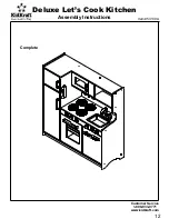 Предварительный просмотр 12 страницы KidKraft Deluxe Let's Cook Assembly Instructions Manual