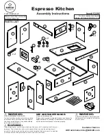 KidKraft Espresso Kitchen 53295 Assembly Instructions Manual preview