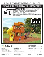 KidKraft F23175 Installation And Operating Instructions Manual предпросмотр