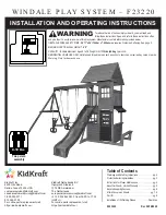 KidKraft F23220 Installation And Operating Instructions Manual предпросмотр