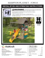 KidKraft F29010 Installation And Operating Instructions Manual предпросмотр