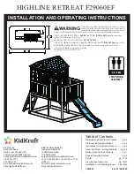 Предварительный просмотр 1 страницы KidKraft F29060EF Installation And Operating Instructions Manual