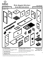 KidKraft Pink Argyle Kitchen Assembly Instructions Manual preview