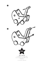 Preview for 4 page of Kid's CONCEPT Pram for doll in white wood Assembly Instruction