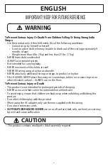 Preview for 2 page of Kids II ingenuity Power Adapt Portable Swing Landon Lion 10846 Manual