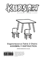 Preview for 1 page of Kidsaw Giganotsaurus-Table 2 Chairs Assembly Instruction