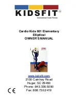 KIDSFIT Cardio Kids 601 Elementary Elliptical Owner'S Manual preview