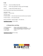 Preview for 6 page of KIDSFIT Cardio Kids 601 Elementary Elliptical Owner'S Manual