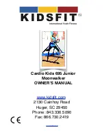 KIDSFIT Cardio Kids 695 Junior Owner'S Manual предпросмотр