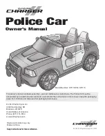 KidTrax Dodge Charger Police Car KT1111WM Owner'S Manual предпросмотр