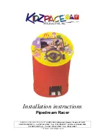 Kidzpace Pipedream Racer Installation Instructions Manual preview